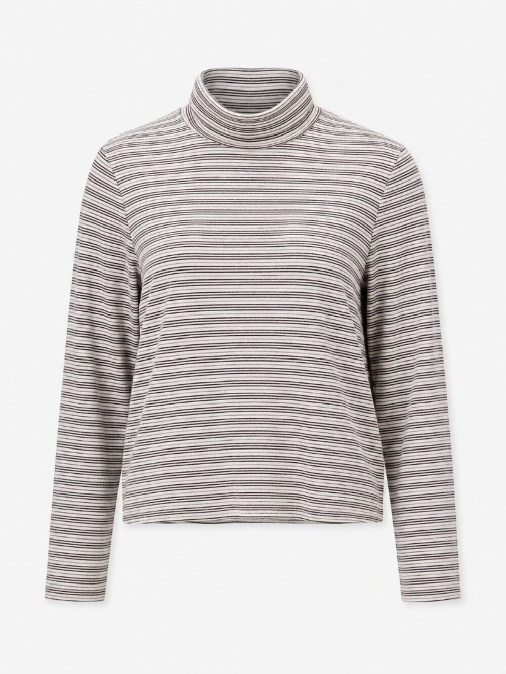STUSSY Brown Striped Long Sleeve Turtleneck Tee